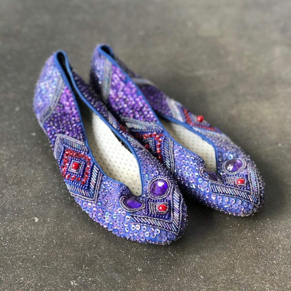 Frankie and Baby beaded flats